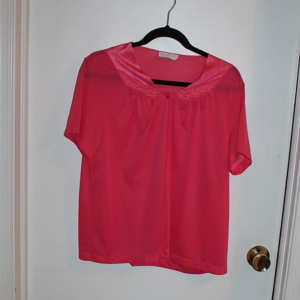 Vintage Women's Vassarette Coral Pajama Top